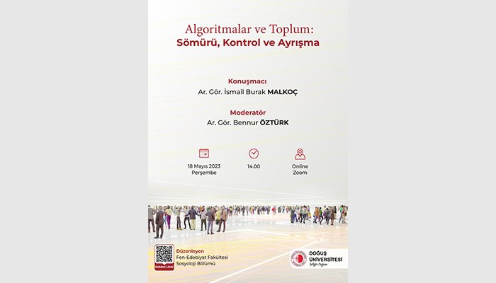 18 Mayıs tarihli Sosyoloji Bölümü Webinarı