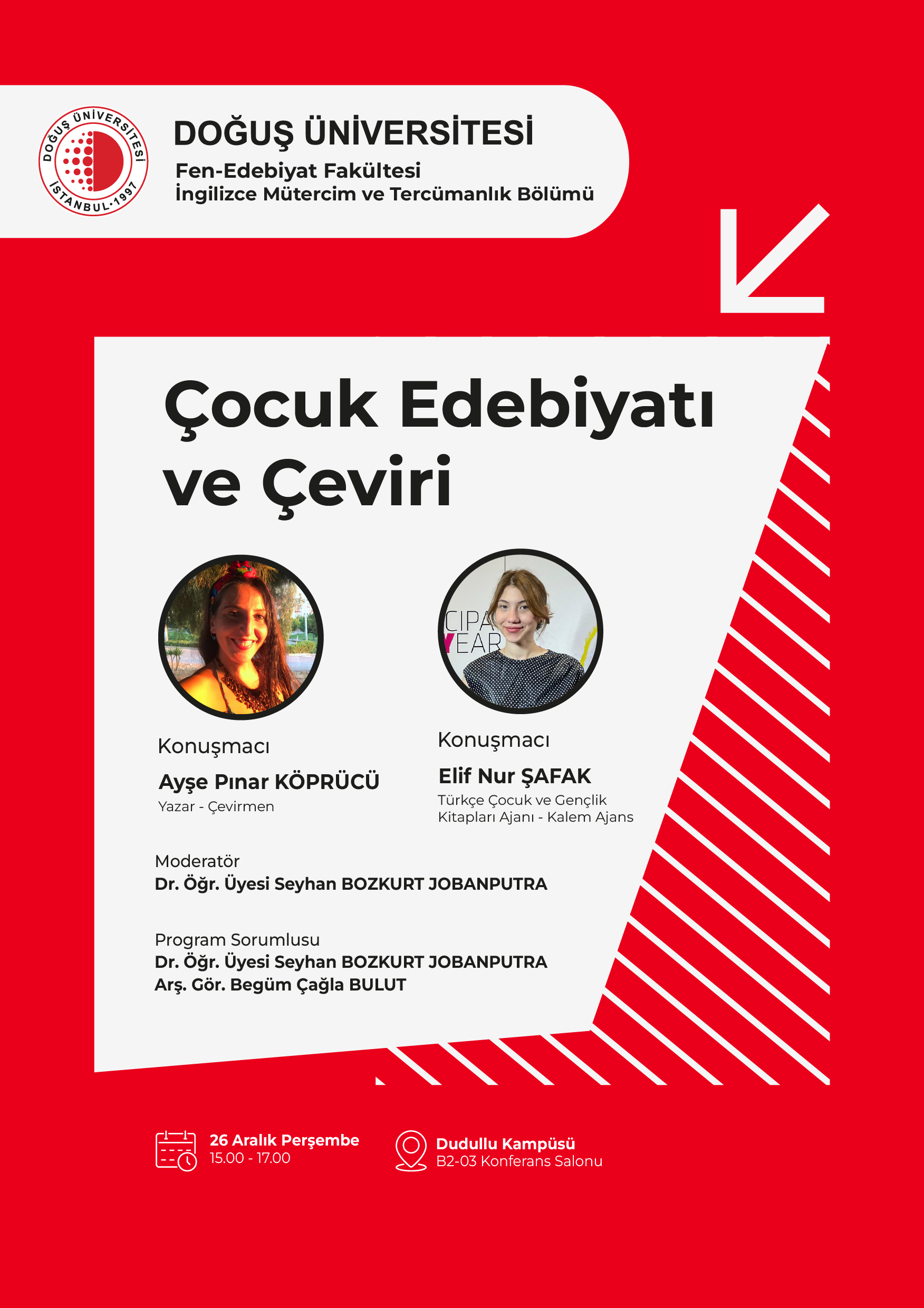 İngilizce Mütercim ve Tercümanlık Bölümü “Çocuk Edebiyatı ve Çeviri” adlı bir etkinlik gerçekleştirdi.