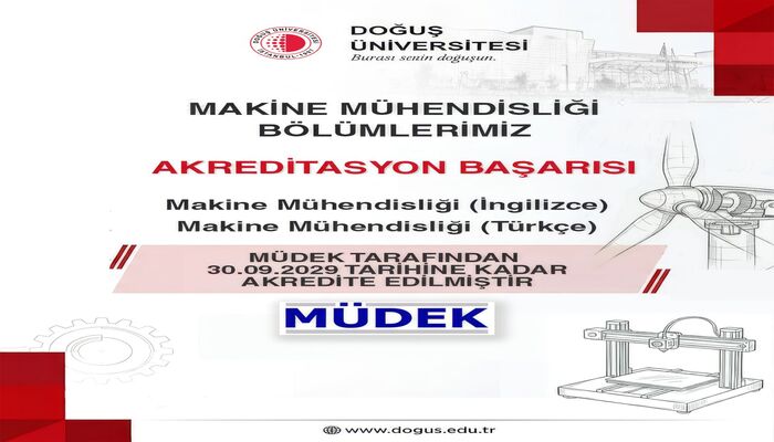 Makine Mühendisliği Bölümlerimizden MÜDEK Akreditasyon Başarısı