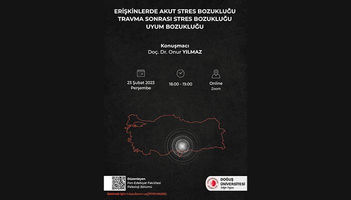 Psikoloji Bölümünün Deprem Sonrası Webinar Etkinliği 1